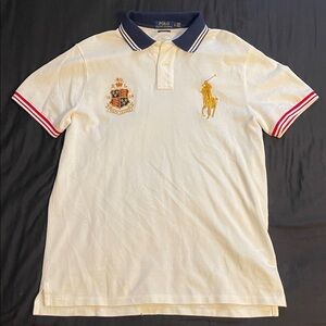Polo by Ralph Lauren Men's Slim Fit White Big Pony Polo Shirt
